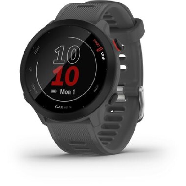 Garmin Forerunner 55 šedá / sportovní hodinky / 1.04 MIP / GPS / BT / ANT+ / 5 ATM / měřič tepu / krokoměr (010-02562-13)