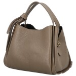 Luxusní dámská kožená kabelka do ruky Roswita, taupe