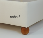Postel Dona Nožičky: A - přírodní barva, Rozměr: 160 x 200 cm, varianta nožiček: noha 6