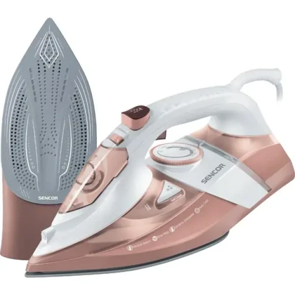 SENCOR SSI 8300RS růžová / Napařovací žehlička / 3200W / 350ml / 1.9m (8590669309771)