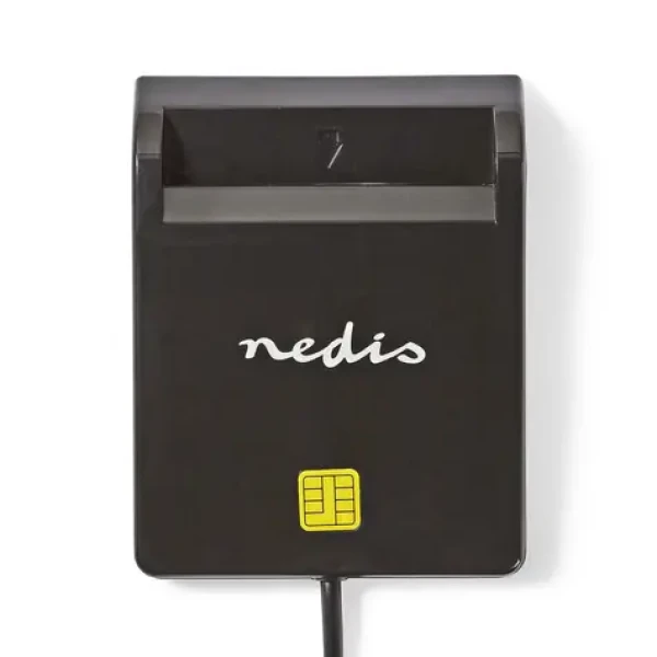 NEDIS CRDRU2SM2BK - Čtečka čipových karet Smart Card (ID / eObčanka) Černá / USB 2.0 (CRDRU2SM2BK)