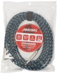 Amumu Woven Instrument Cable Blue Angled 5 m