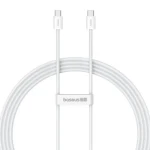 Baseus Superior 2 bílá / Kabel USB-C (M) - USB-C (M) / 2 m / 100W PD / 480 Mbps (P10365200211-04)