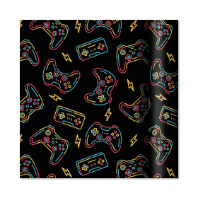 Dárkový papír - role 2 m × 70 cm - Hrací konzole na černé - Albi