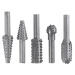 STREND PRO 223687 Frézy na dřevo - rotační rašple, do vrtačky, sada 5ks