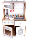 Dřevěná kuchyňka XXL + kuchyňské náčiní Ecotoys