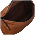 Stylová dámská koženková kabelko-ledvinka Ergitta Newa, hnědá
