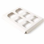 Cake star Bílá krabice s průhledným víkem na 6ks muffinů