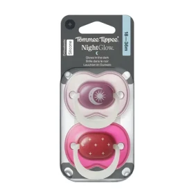 TOMMEE TIPPEE Dudlík Night dívčí 18-36 m / silikonový / svítí ve tmě / 2 ks