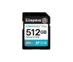 Kingston SDXC karta 512GB Canvas Go! Plus, R:200/W:160MB/s, Class 10, UHS-I, U3, V30 EDF_443756