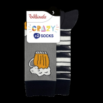 Veselé ponožky 2 páry CRAZY SOCKS 2x - BELLINDA - šedá 35 - 38
