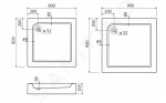 KOLO - Standard Plus Sprchová vanička akrylátová, 900x900 mm, bílá XBK1490000