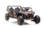 Mamido Elektrické autíčko Buggy UTV čtyřmístné 24V pěnová EVA kola zlatá