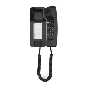 Gigaset DESK 200 černá / Drátový telefon / stolní i nástěnný / 10 kontaktů (S30054-H6539-R101)