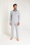 Pánské dlouhé froté pyžamo Regina 489 M-XL melange XL