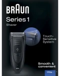 Braun Series 1-170s černá / Planžetový holicí strojek / omyvatelný / 100-240 V (037415)