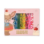 Konges Sløjd Voskovky Confetti Bunny – 8 ks, růžová barva, vosk