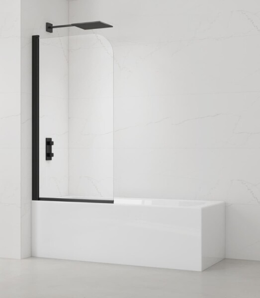 Vanová zástěna SAT 150x80 cm černá SATVZUNIKCT80 SATVZUNIKCT80