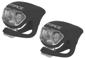 Blikačky sada FORCE DOUBLE přední + zadní, černé