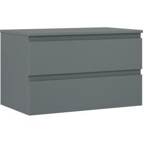 MEXEN/S - Orio koupelnová skříňka pod umyvadlo 80 cm s deskou, 2 zásuvky, grafit mat 91A10-08047-2-BFFC66