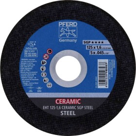 PFERD TOOLS EHT 125-1,6 CERAMIC SGP STEEL 61312516 řezný kotouč rovný 125 mm 25 ks ocel