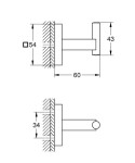 GROHE - Start Cube Háček, matná černá 409612430