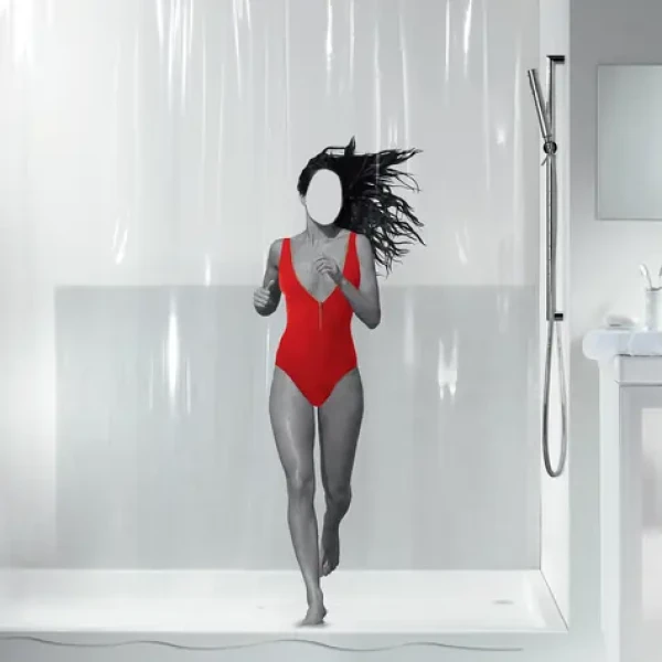 SPIRELLA Sprchový závěs DANA motiv žena čirý / 180 x 200 cm / PEVA