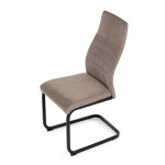 Židle jídelní, cappucino látka, černý kov