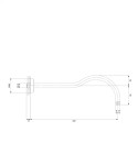 OMNIRES - ARMANCE nástěnné sprchové rameno, 40 cm chrom /CR/ RA06CR