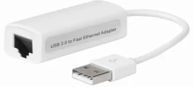 MicroConnect adaptér USB2.0 A (M) - RJ-45 (F) bílá (USBETHW)