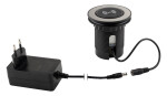 STRONG PowerUp 1x USB A/C nabíječka + bezdrátová nabíječka 10W, imitace nerezi (492988)