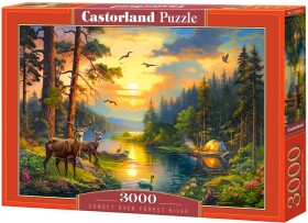 Puzzle Castorland 3000 dílků - Západ slunce nad řekou