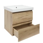 Koupelnová skříňka 2 zásuvková s umyvadlem SAT B-Way 59x50x45 cm dub mat BWAY260OAKU1 BWAY260OAKU1