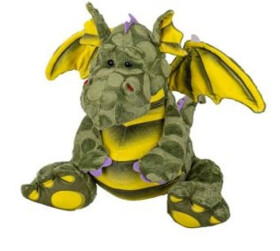 Drak plyšový 30 cm zelený sedící