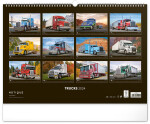 Kalendář 2024 nástěnný: Trucks, 48 × 33 cm
