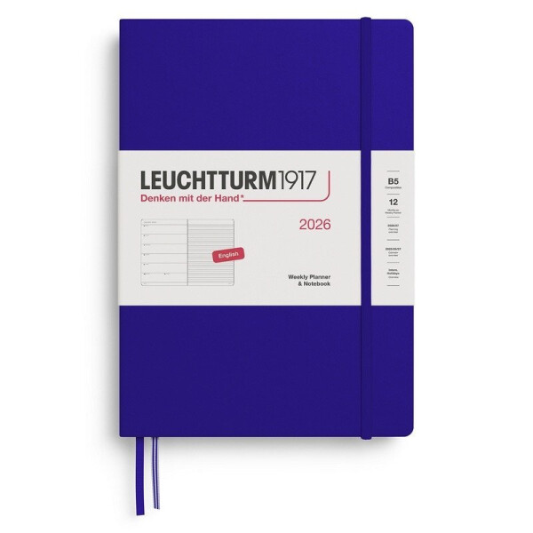 Weekly Planner & Notebook 2026 Composition (B5) Ink