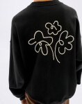 Thinking MU Flower Rope Black Jimena Sweatshirt BLACK XS