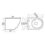 KERRA - Instalační set WC Kasos + tlačítko Adriatic (chrom) 5907548118103