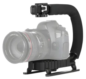 Rozbaleno - Puluz PU3005 černá / Video rukojeť / C-tvar / Pro fotoaparát / Závit 1/4 palce / Nosnost 3 kg / rozbaleno (PU3005.rozbaleno)