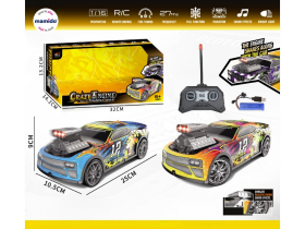 Mamido Auto na dálkové ovládání Crazy Engine 1:16 s vibracemi, světly a zvukem modré