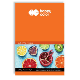 Happy Color blok papírů na akryl A4 360 g/m2 10 listů