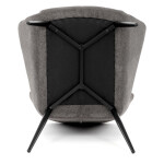 Křeslo ušák, šedá, látka, AK-H9206 GREY2