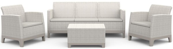 KETER SCANDI FORMA 3 SEATERS SET - Pebble grey/Soft biege