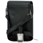 Stylová dámská koženková crossbody kapsa Gabrisa, černá