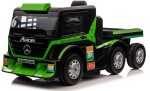 Mamido Dětský elektrický kamion Mercedes Axor LCD MP4 s návěsem zelený