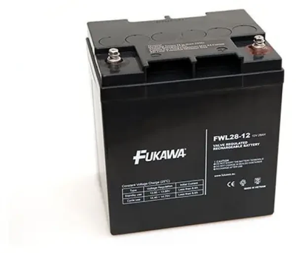 FUKAWA FWL28-12 / Olověný akumulátor / AGM / 12V / 28Ah / M5 / životnost 10 let (11511)