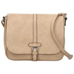 Trendy dámská koženková crossbody kabelka Relinda, béžová