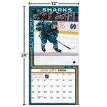 JF Turner Kalendář San Jose Sharks NHL 2026 Wall Calendar