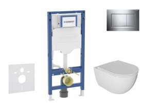 GEBERIT - Duofix Set předstěnové instalace, klozetu Oudee a sedátka softclose, tlačítko Sigma30, chrom SANI11CA1121B