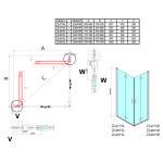 POLYSAN - ZOOM obdélníkový sprchový kout 800x900, rohový vstup ZL4815R-02